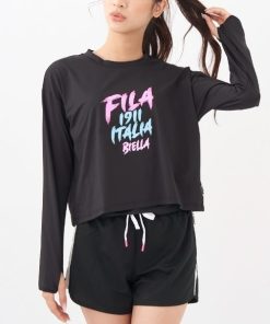 FILA ラッシュガード 「FILA:フィラ」レディースTシャツ+タンキニ4点セット水着/水陸両用UVカットラッシュガード・バギーショーツ付きタンキニ(水着)