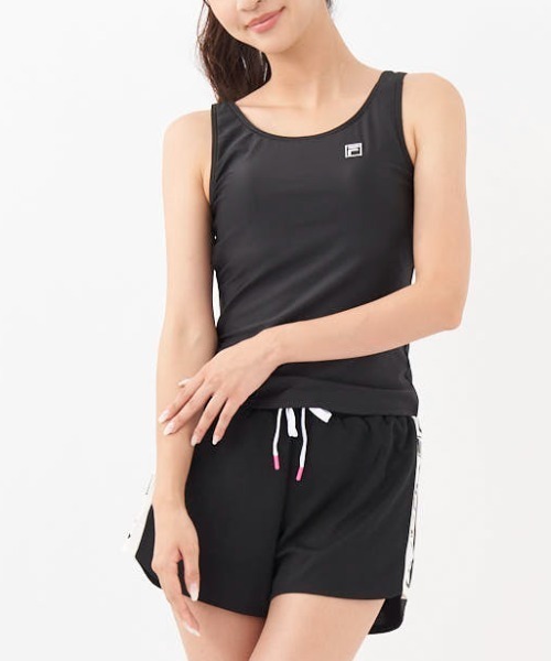FILA ラッシュガード 「FILA:フィラ」レディースTシャツ+タンキニ4点セット水着/水陸両用UVカットラッシュガード・バギーショーツ付きタンキニ(水着) - 画像 (6)