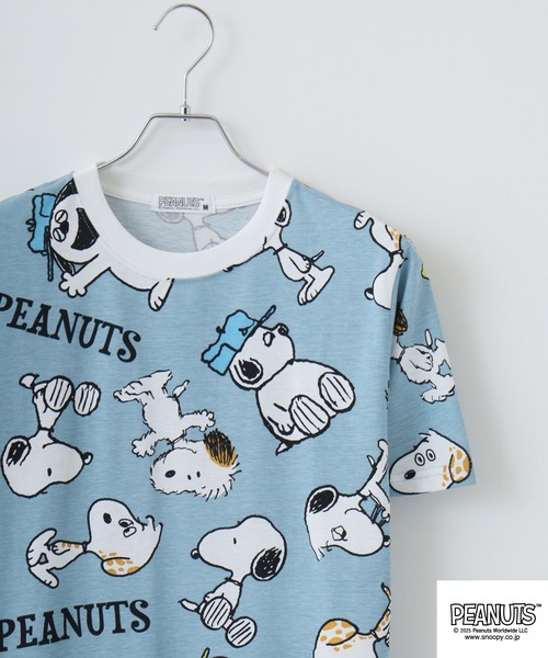 PEANUTS tシャツ プリント天竺半袖Tシャツ メンズ レディース - 画像 (3)