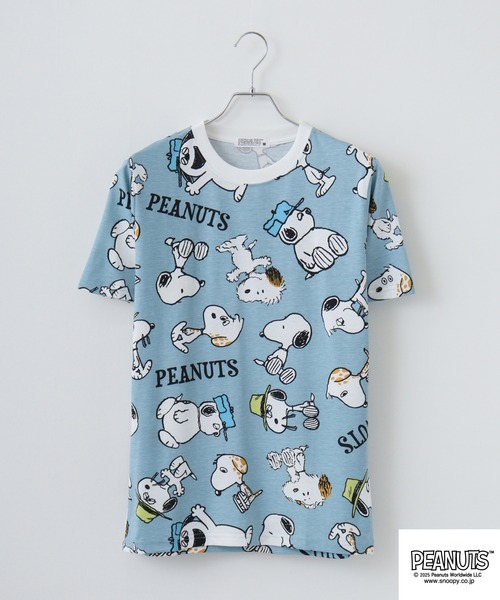 PEANUTS tシャツ プリント天竺半袖Tシャツ メンズ レディース - 画像 (7)