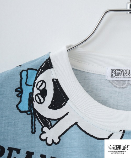 PEANUTS tシャツ プリント天竺半袖Tシャツ メンズ レディース - 画像 (8)
