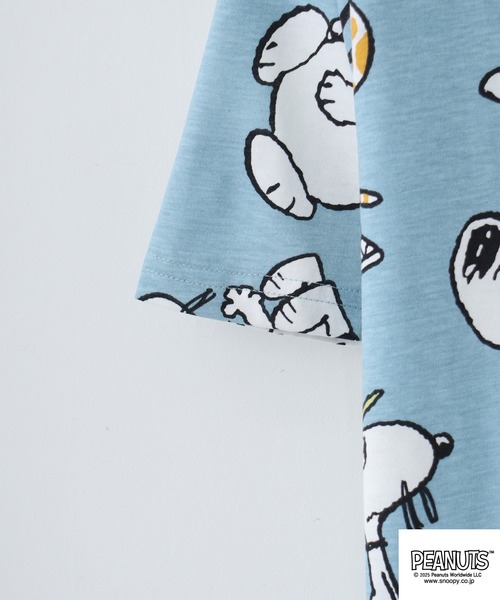 PEANUTS tシャツ プリント天竺半袖Tシャツ メンズ レディース - 画像 (9)