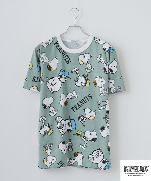 PEANUTS tシャツ プリント天竺半袖Tシャツ メンズ レディース - 画像 (6)