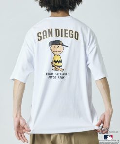 FREAK'S STORE tシャツ 限定展開 PEANUTS×MLB 別注 ビッグシルエット バックプリント Tシャツ / PADRES メンズ