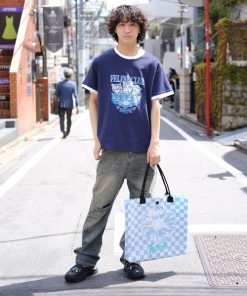 tシャツ HOOK -original-　ニャンコ船長ヴィンテージ風プリントリンガーTEE メンズ レディース