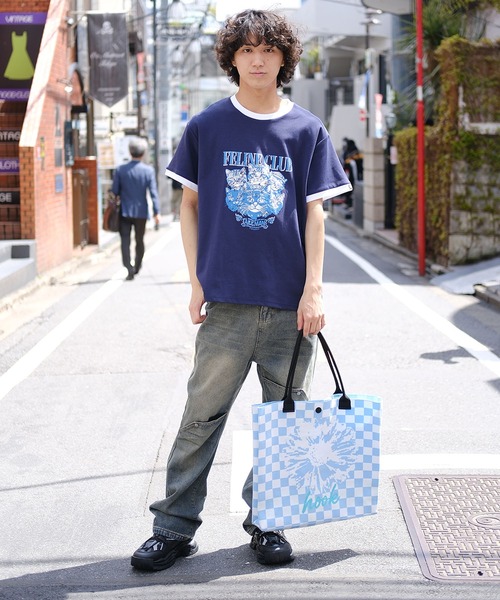 tシャツ HOOK -original- ニャンコ船長ヴィンテージ風プリントリンガーTEE メンズ レディース - 画像 (4)