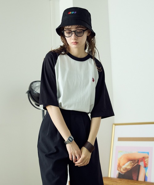 U.S. POLO ASSN. tシャツ ASSN./ユーエスポロアッスン ベースボールショートスリーブTシャツ ワンポイント 刺繍 ラグランTシャツ メンズ レ - 画像 (8)