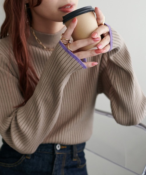 Discoat 「DISCOAT」 長袖ニット MEDIUM モカ レディース