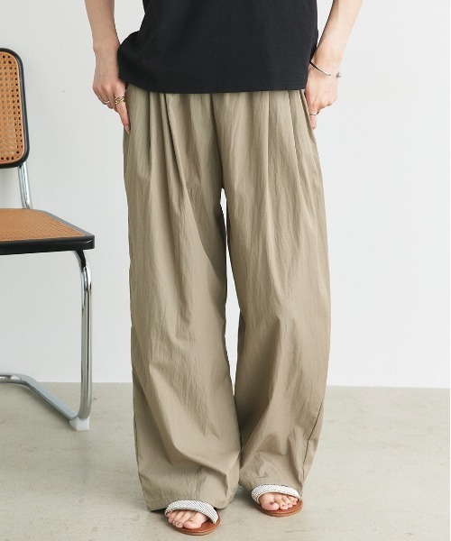 ad thie パンツ ワッシャーリラックス イージーパンツ レディース - 画像 (4)