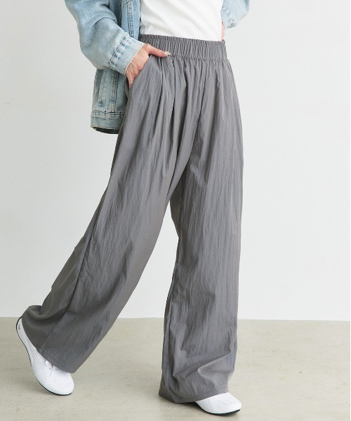 ad thie パンツ ワッシャーリラックス イージーパンツ レディース - 画像 (3)