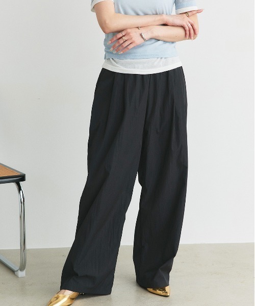 ad thie パンツ ワッシャーリラックス イージーパンツ レディース - 画像 (8)