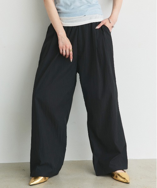 ad thie パンツ ワッシャーリラックス イージーパンツ レディース - 画像 (9)