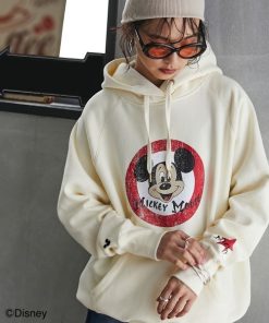 Disney 「Disney」 プルオーバーパーカー LL アイボリー レディース