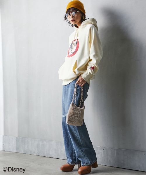 Disney 「Disney」 プルオーバーパーカー LL アイボリー レディース - 画像 (4)