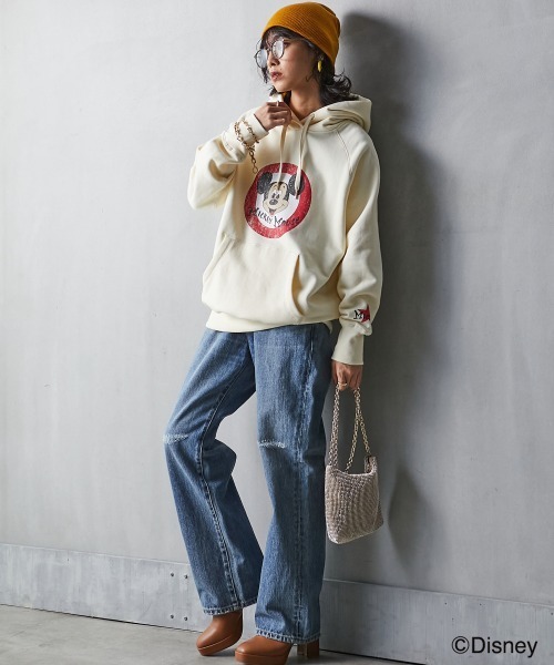 Disney 「Disney」 プルオーバーパーカー LL アイボリー レディース - 画像 (5)