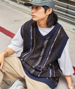 MONO-MART 「MONO-MART」 ニットベスト FREE ブルー メンズ