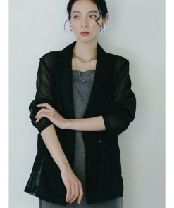 LAGUNAMOON ジャケット テーラードジャケット メッシュダブルテーラージャケット 秋服 レディース