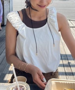 CIAOPANIC TYPY tシャツ ギャザードロストノースリーブブラウスTee レディース