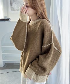 Java 「Java」 長袖ニット LARGE ブラウン レディース