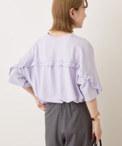 AMERICAN HOLIC tシャツ バックフリルラウンドカットプルオーバー レディース