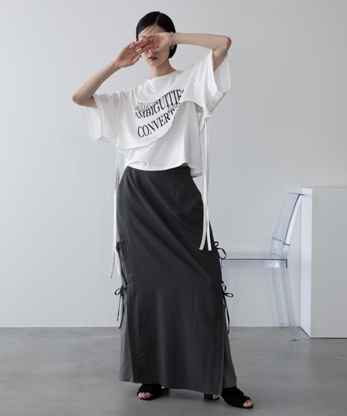 MONO-MART 「MONO-MART」 長袖カットソー FREE グレー レディース - 画像 (6)