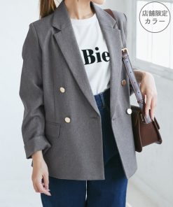ROPE' PICNIC ジャケット テーラードジャケット 「低身長・小柄さんサイズ」レディハンサムシリーズ ウールライク金ボタンジャケット(半裏地) レディース