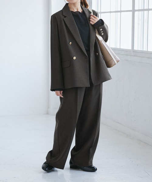 ROPE' PICNIC ジャケット テーラードジャケット 「低身長・小柄さんサイズ」レディハンサムシリーズ ウールライク金ボタンジャケット(半裏地) レディース - 画像 (8)