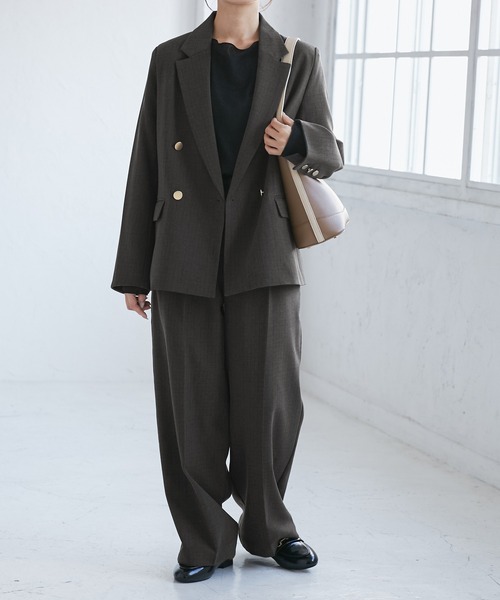 ROPE' PICNIC ジャケット テーラードジャケット 「低身長・小柄さんサイズ」レディハンサムシリーズ ウールライク金ボタンジャケット(半裏地) レディース - 画像 (9)