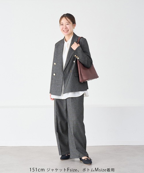 ROPE' PICNIC ジャケット テーラードジャケット 「低身長・小柄さんサイズ」レディハンサムシリーズ ウールライク金ボタンジャケット(半裏地) レディース - 画像 (7)