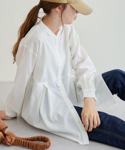 Discoat 「DISCOAT」 長袖チュニック FREE ホワイト レディース