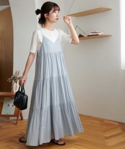 Discoat ワンピース メモリーサテンキャミワンピース