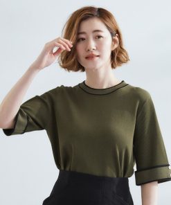 grove ニット セーター 「夏に嬉しい機能付き」やわらかドライタッチワイドスリーブプルオーバー レディース