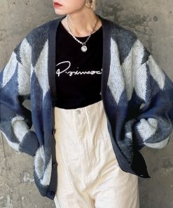 classicalelf 「classicalelf」 ニットカーディガン LARGE ネイビー レディース