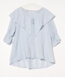 Discoat 「DISCOAT」 7分袖ブラウス FREE サックスブルー レディース