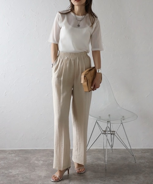 Bonjour Sagan 「Bonjour Sagan」 「ANDSEARCH」半袖ニット FREE ネイビー レディース - 画像 (9)