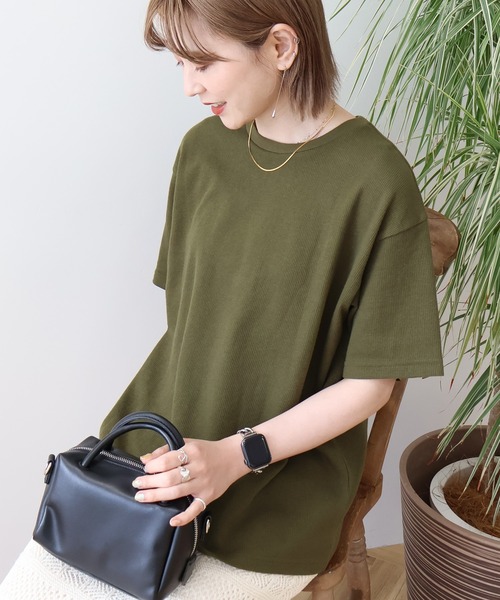 AMERICAN HOLIC tシャツ ワッフル半袖プルオーバー レディース - 画像 (4)