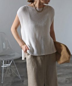 Bonjour Sagan 「Bonjour Sagan」 「each」ノースリーブニット FREE オフホワイト レディース