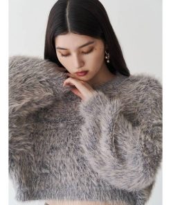 MURUA ニット セーター バイカラーMIXシャギーニット レディース