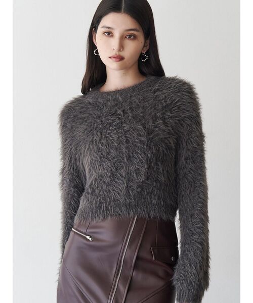 MURUA ニット セーター バイカラーMIXシャギーニット レディース - 画像 (3)