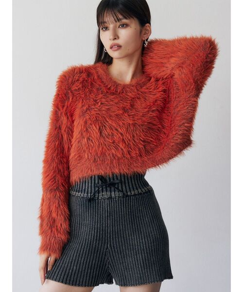 MURUA ニット セーター バイカラーMIXシャギーニット レディース - 画像 (6)