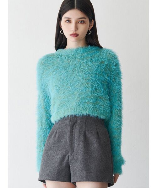 MURUA ニット セーター バイカラーMIXシャギーニット レディース - 画像 (4)