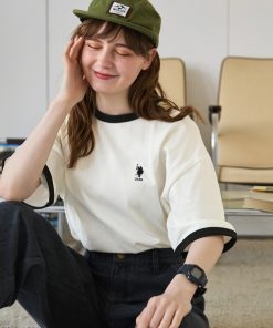 U.S. POLO ASSN. 「U.S. ASSN.」 半袖Tシャツ FREE ブラック レディース