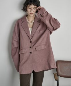 THE Yon ジャケット テーラードジャケット ヘリンボーンタックスリーブテーラードジャケット レディース