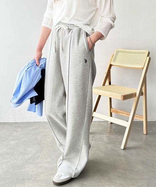 U.S. POLO ASSN. スウェットパンツ ジャージ GeeRA別注「U.S. ASSN.」裏起毛スウェットパンツ レディース - 画像 (2)