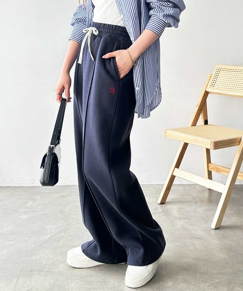 U.S. POLO ASSN. スウェットパンツ ジャージ GeeRA別注「U.S. ASSN.」裏起毛スウェットパンツ レディース - 画像 (3)