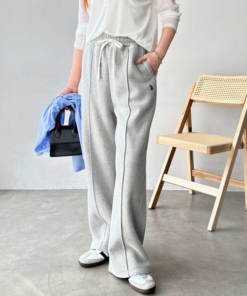 U.S. POLO ASSN. スウェットパンツ ジャージ GeeRA別注「U.S. ASSN.」裏起毛スウェットパンツ レディース - 画像 (5)