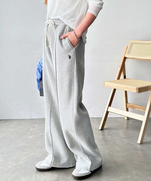 U.S. POLO ASSN. スウェットパンツ ジャージ GeeRA別注「U.S. ASSN.」裏起毛スウェットパンツ レディース - 画像 (6)