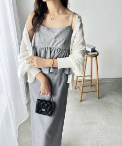 GeeRA 「GeeRA」 キャミソールワンピース MEDIUM グレー系その他 レディース