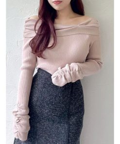 dazzlin ニット セーター 2WAYアシメタックオフショルニット レディース