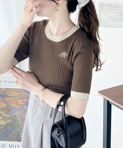 classicalelf 「classicalelf」 半袖ニット SMALL グリーン レディース - 画像 (2)